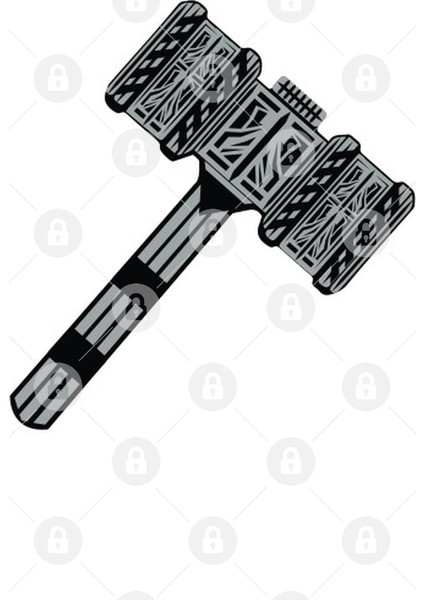 Mjolnir Thors Hammer Vikings Odin Lightning Kupa Bardak