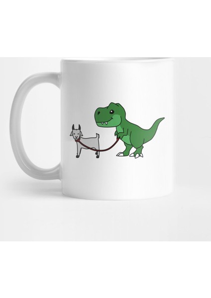 T Rex Dinosaur Walking Goat Kupa Bardak