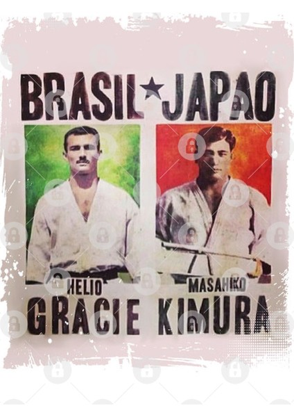 Helio Gracie Vs Kimura Poster Kupa Bardak