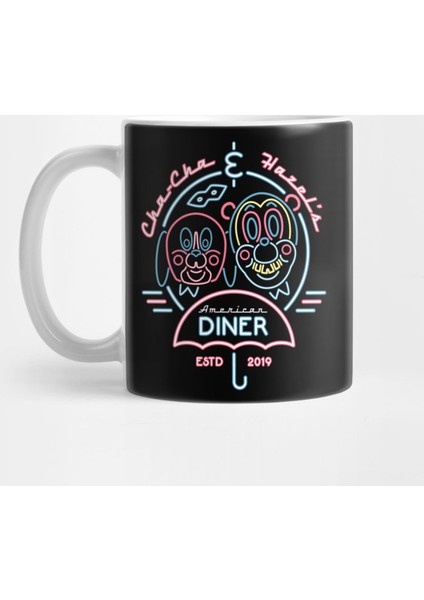 Cha Cha & Hazel Diner - Neon Sign - Comic Book Kupa Bardak