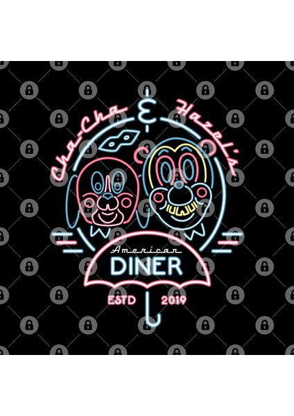 Cha Cha & Hazel Diner - Neon Sign - Comic Book Kupa Bardak