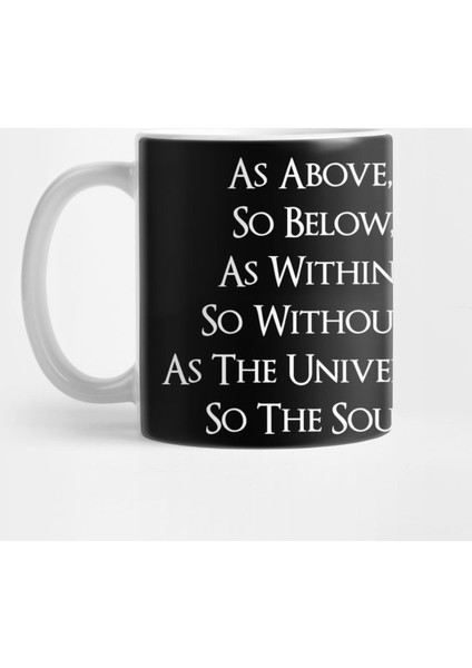 Above And Below Mirrored Magick Spell Occult Knowledge Tee Kupa Bardak