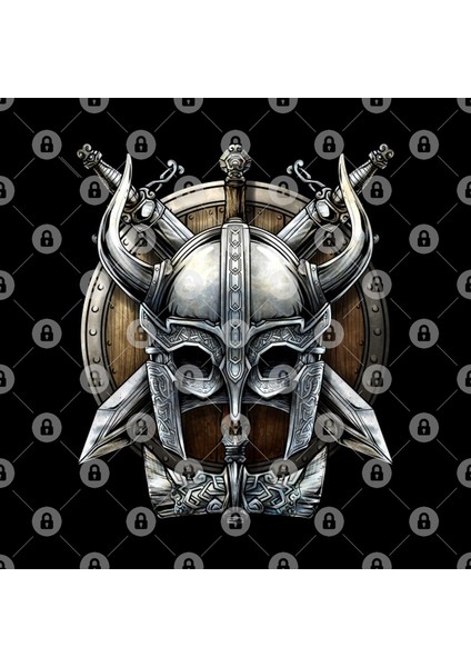 Viking Norse Mythology Viking Helmet Sword And Shield Kupa Bardak