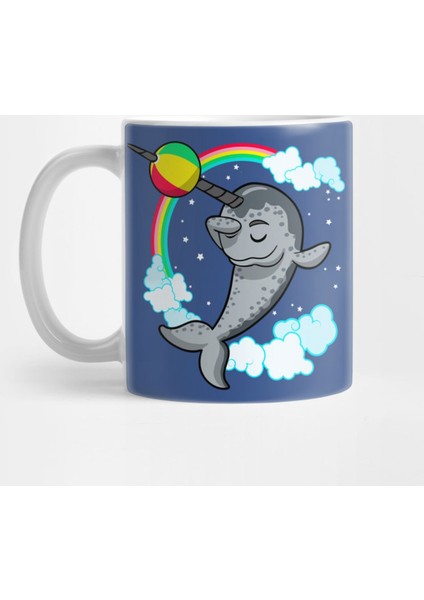 Dabbing Narwhal Beach Ball Summer Fun Kupa Bardak