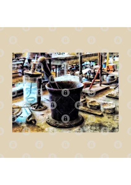 Chemists - Mortar And Pestle İn Chem Lab Kupa Bardak