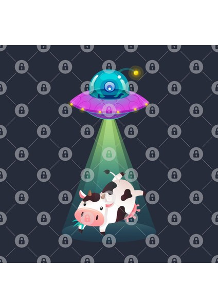 Ufo Cow Abduction Kupa Bardak