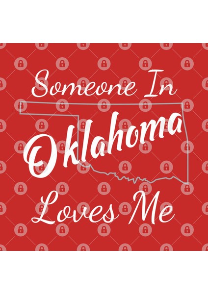 Someone In Oklahoma Loves Me State Map Outline Kupa Bardak
