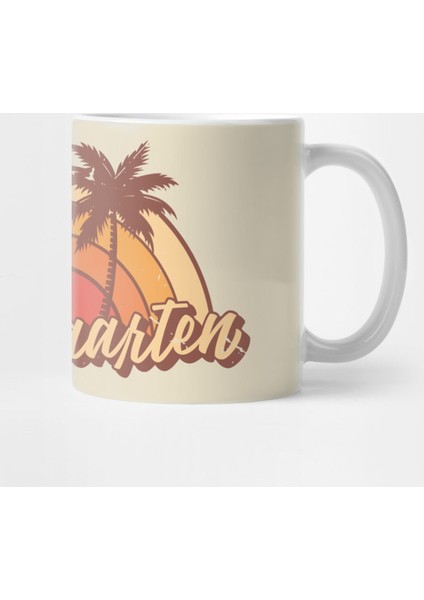 Sint Maarten Vintage Summer Vacation Design Kupa Bardak