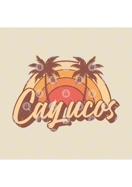 Cayucos California Vintage Summer Vacation Design Kupa Bardak