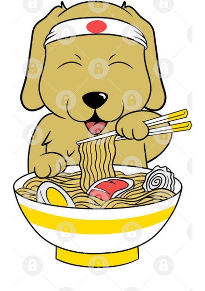 Golden Retriever Ramen Lover Kupa Bardak