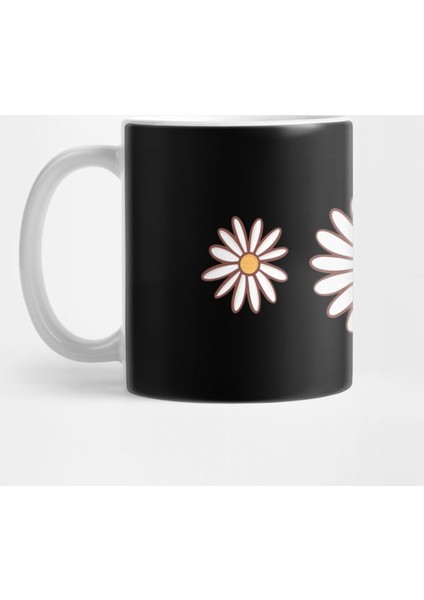 Daisy Minimal Floral Pattern - Happy Summer Flowers Kupa Bardak