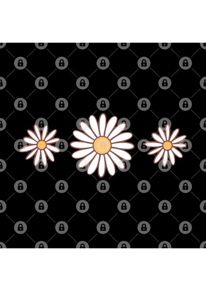 Daisy Minimal Floral Pattern - Happy Summer Flowers Kupa Bardak