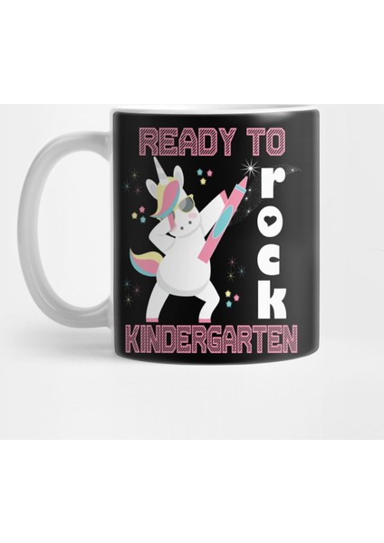 Dabbing Ready To Rock Kindergarten Unicorn 1St Day Of School Kupa Bardak