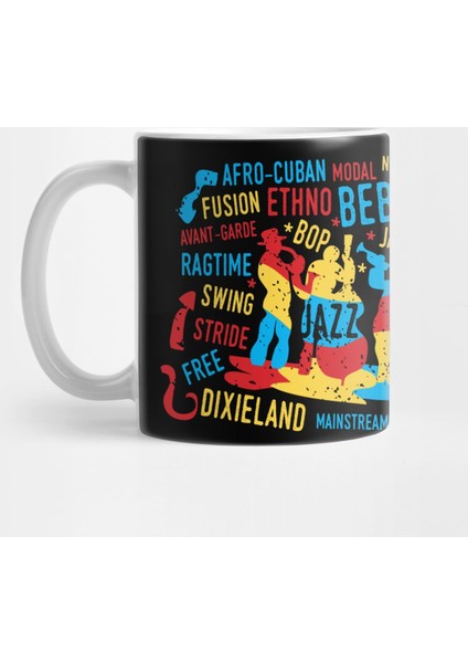 Colorful Jazz Theme With Jazz Genres Kupa Bardak
