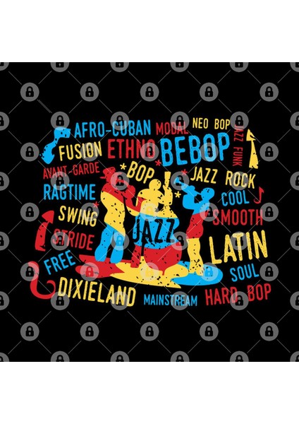 Colorful Jazz Theme With Jazz Genres Kupa Bardak