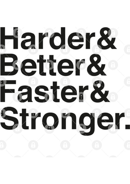 Harder & Better & Faster & Stronger. (Black Version) Kupa Bardak