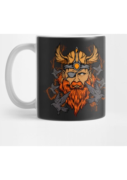 Odin The Norse Mythology Viking God & His Ravens Kupa Bardak