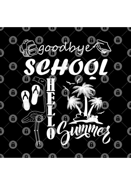 Goodbye School Hello Summer Vintage Retro Style Kupa Bardak