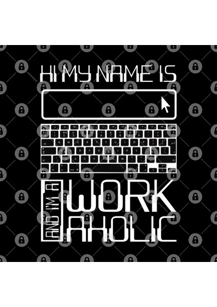 Hi My Name Is Workaholic' Funny Workaholic Gift Kupa Bardak
