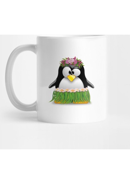 Hawaiian Cartoon Penguin' Awesome Penguin Summer Gift Kupa Bardak