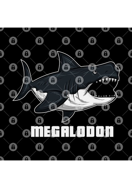Megalodon Giant Shark Prehistoric Fossil Gift İdea Present Kupa Bardak