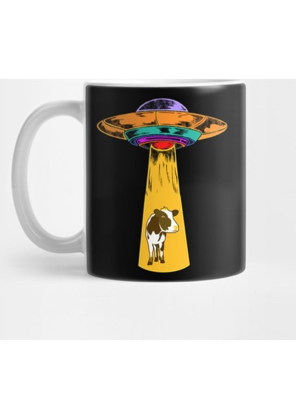 Ufo Abducting A Cow Kupa Bardak