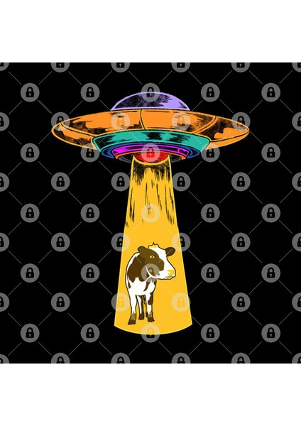 Ufo Abducting A Cow Kupa Bardak