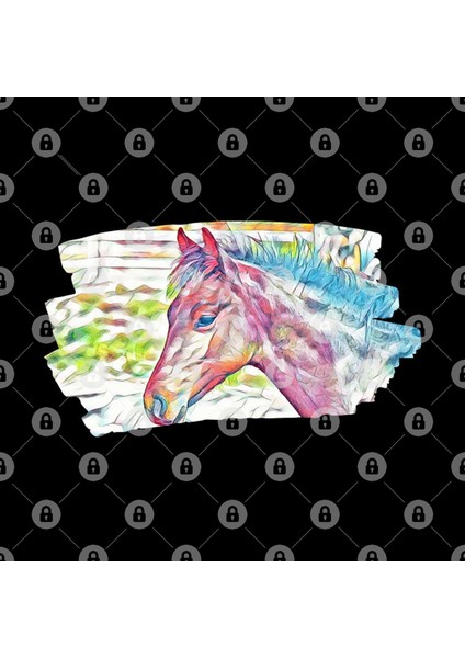 Colorful Horse Art Painting Stallion Pony Mustang Bronco Mare Kupa Bardak