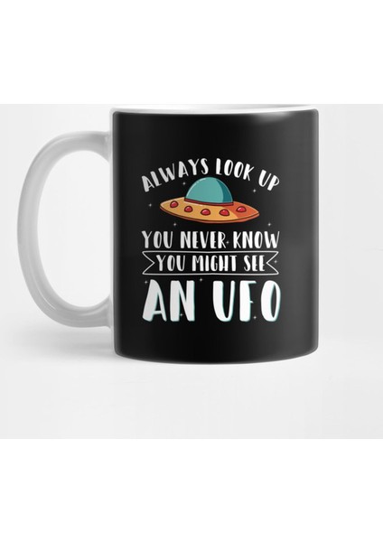 Alien Ufo Aliens Spaceship S Gift Idea Kupa Bardak