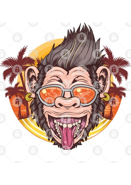 Cool Monkey - Summer Monkey - Hip Monkey Kupa Bardak