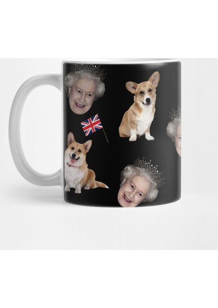 Queen Elizabeth And Corgis Kupa Bardak