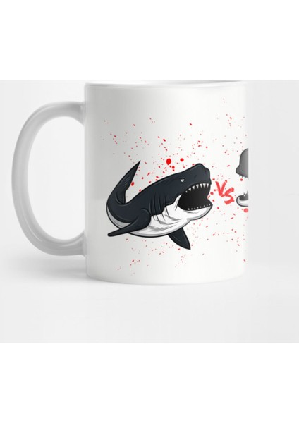Megalodon Versus Livyatan Prehistoric Fossil Gift İdea Present Kupa Bardak