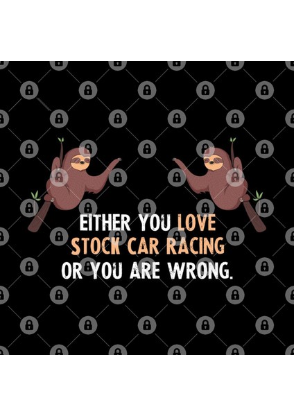 Either You Love Stock Car Racing Or You Are Wrong - With Cute Sloths Hanging Kupa Bardak