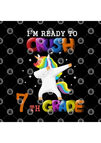İ'M Ready To Crush 7Th Grade Dabbing Unicorn Back To School Kupa Bardak
