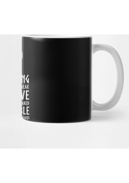 Viking God Odin Mythology Proverb - Strong, Brave, Humble Kupa Bardak