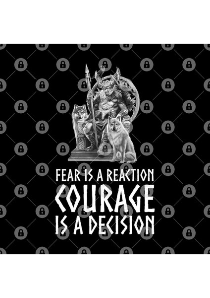 Viking Mythology Norse God Odin - Fear Is A Reaction Courage Is A Decision Kupa Bardak