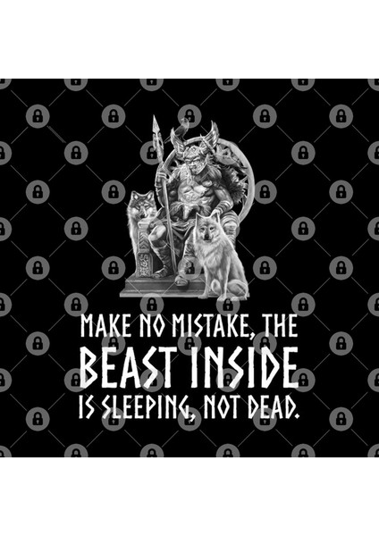 Viking God Odin Alpha Male - Make No Mistake The Beast İnside İs Sleeping, Not Dead. Kupa Bardak