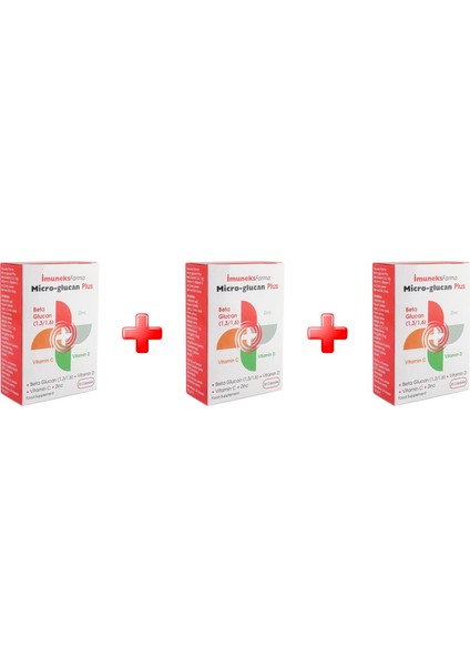 Micro-Glucan Plus 30 Kapsül 3'lü