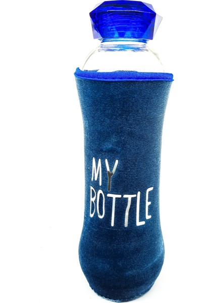 Kadife Kılıflı Matara 600 ml Lacivert
