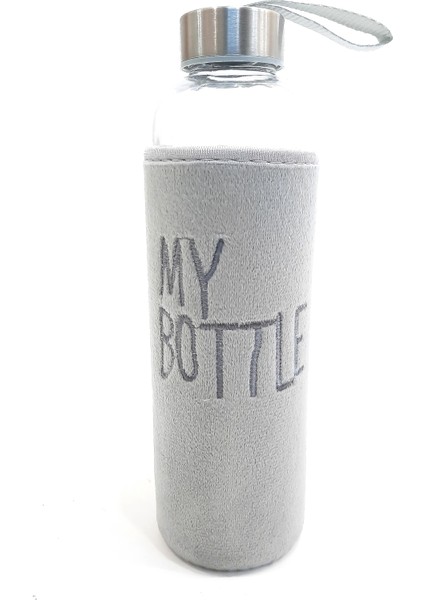 Peluş Kılıflı Matara 600 ml Gri