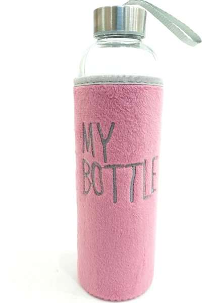 My Bottle Peluş Kılıflı Matara 600 ml Pembe