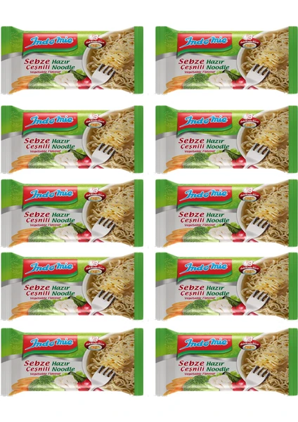 Sebzeli Aromalı Hazır Noodle 10'lu