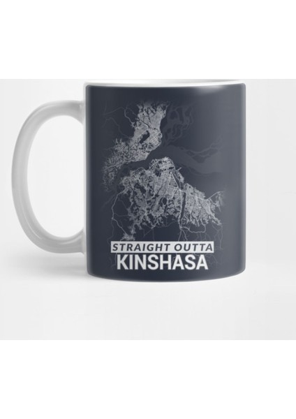 Straight Outta Kinshasa Drc Congo City Map Kupa Bardak