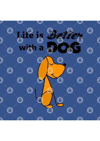 Funny Life İs Better With A Dog Cartoon Kupa Bardak