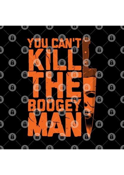 Boogeyman - Halloween - Horror - Distressed Quote - Orange Kupa Bardak
