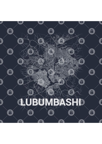 Lubumbashi Drc Congo City Map Kupa Bardak