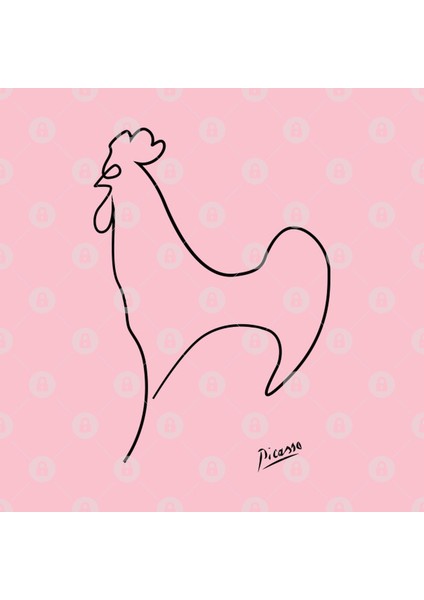 Picasso Art- Cock Kupa Bardak
