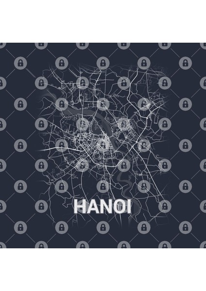 Hanoi Vietnam Hà Nôi City Map Kupa Bardak