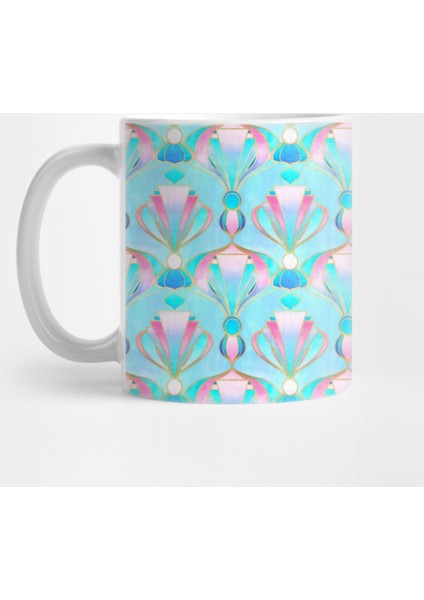 Bright Pastel Art Deco Pattern Kupa Bardak