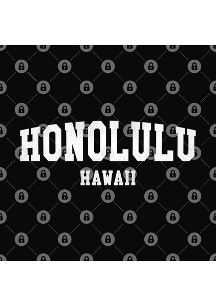 Honolulu, Hawaii - Hı Simple Typography Kupa Bardak